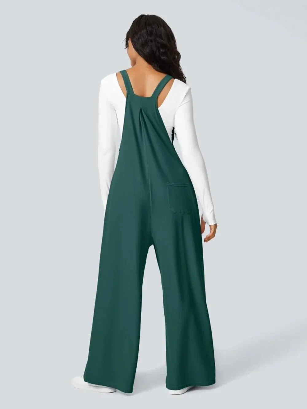 HALARA Forest Biome Green Adjustable Strap Pockets Waffle Overalls Jumpsuit S